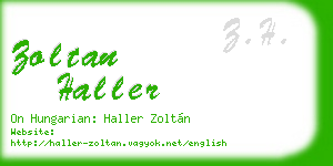 zoltan haller business card