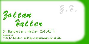 zoltan haller business card